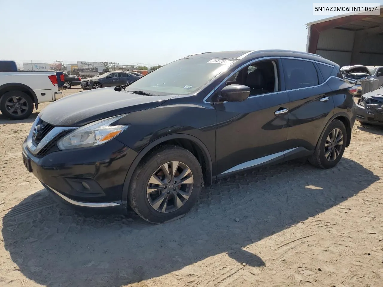 2017 Nissan Murano S VIN: 5N1AZ2MG6HN110574 Lot: 75457514