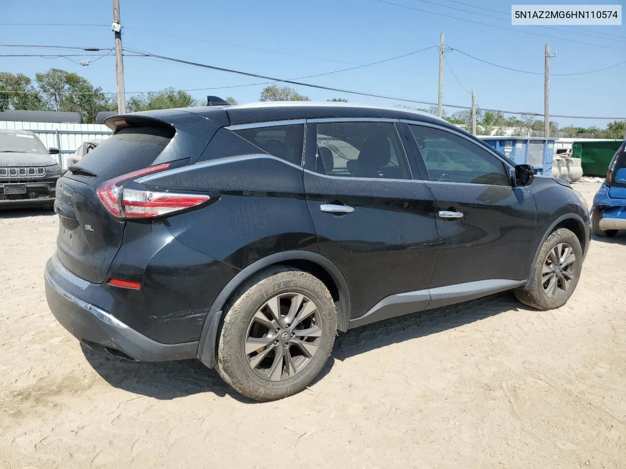 2017 Nissan Murano S VIN: 5N1AZ2MG6HN110574 Lot: 75457514