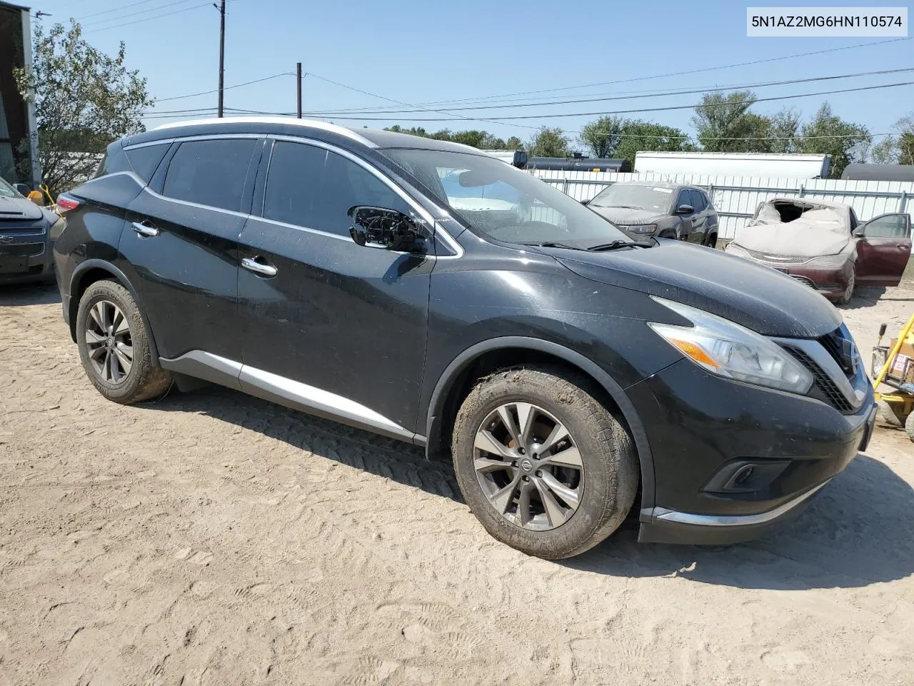 2017 Nissan Murano S VIN: 5N1AZ2MG6HN110574 Lot: 75457514