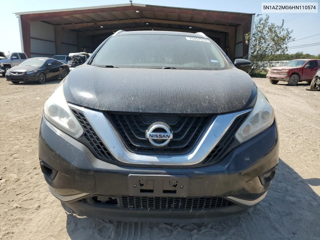 2017 Nissan Murano S VIN: 5N1AZ2MG6HN110574 Lot: 75457514