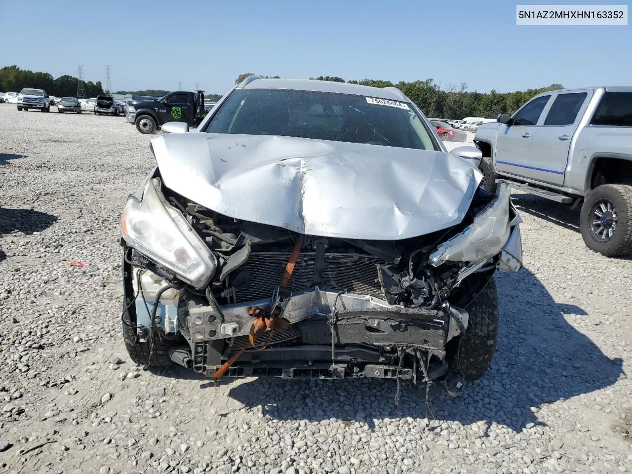 2017 Nissan Murano S VIN: 5N1AZ2MHXHN163352 Lot: 75628464