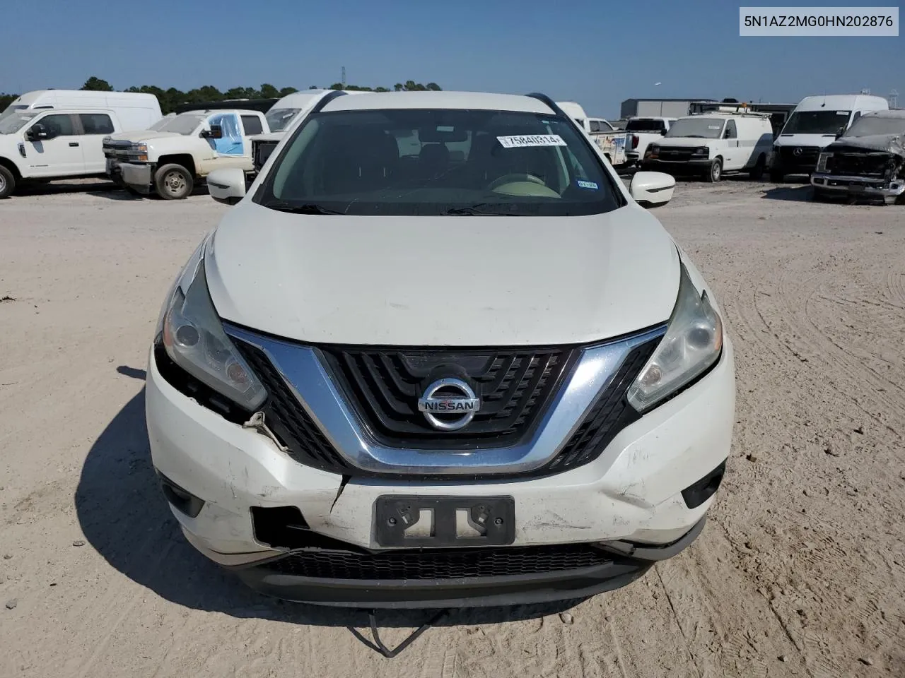 2017 Nissan Murano S VIN: 5N1AZ2MG0HN202876 Lot: 75840314