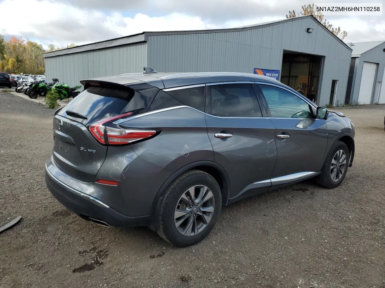 5N1AZ2MH6HN110258 2017 Nissan Murano S