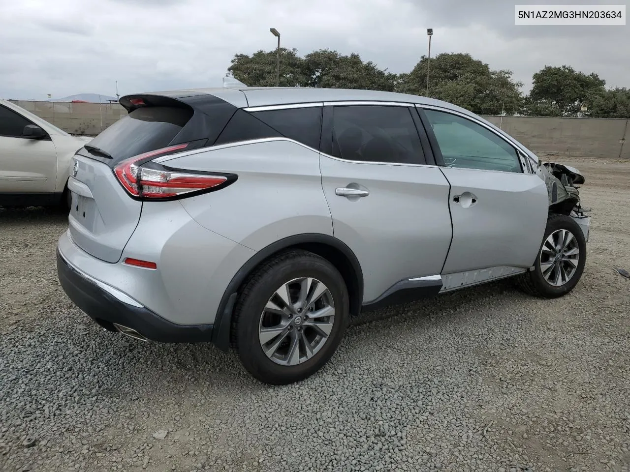 2017 Nissan Murano S VIN: 5N1AZ2MG3HN203634 Lot: 76205994