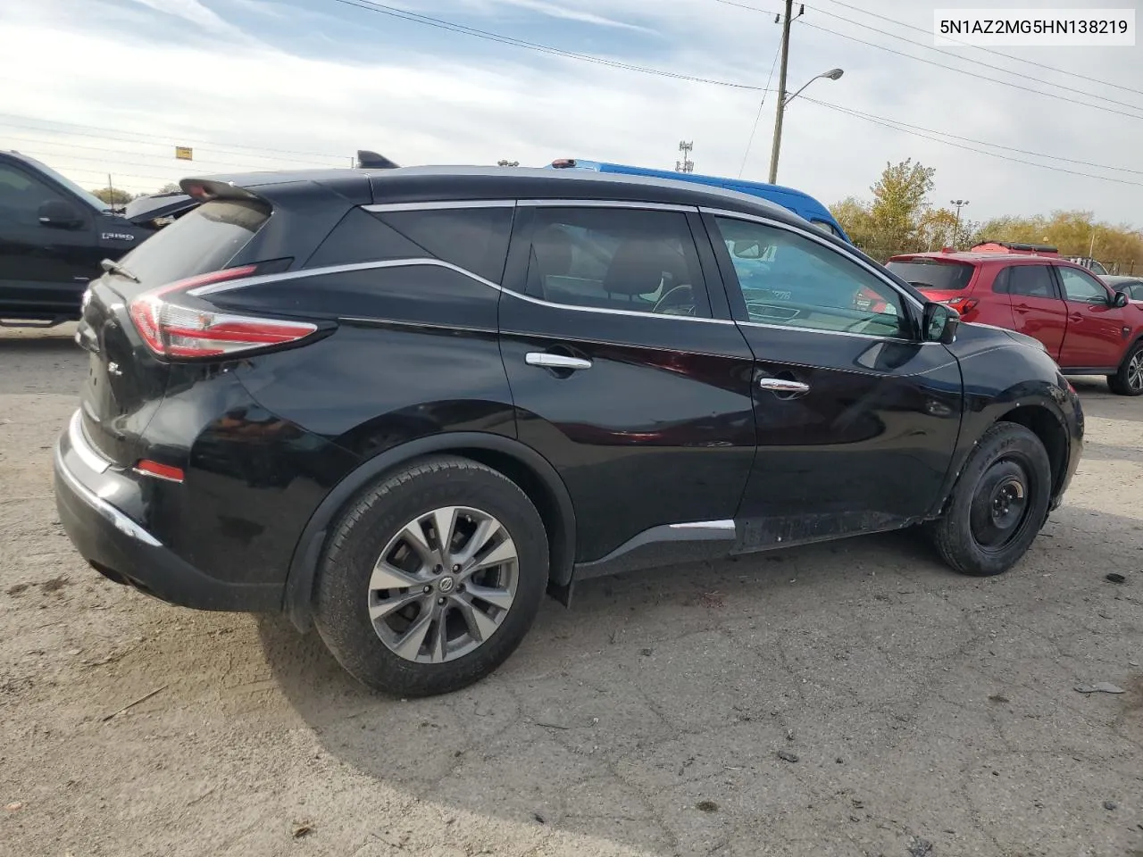 2017 Nissan Murano S VIN: 5N1AZ2MG5HN138219 Lot: 76697954