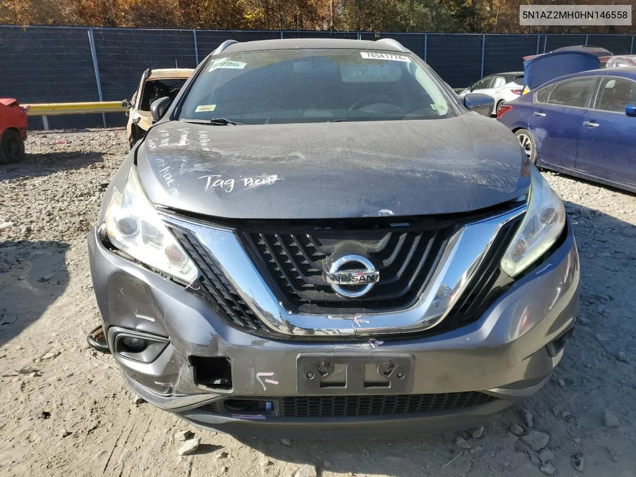 2017 Nissan Murano S VIN: 5N1AZ2MH0HN146558 Lot: 78541774