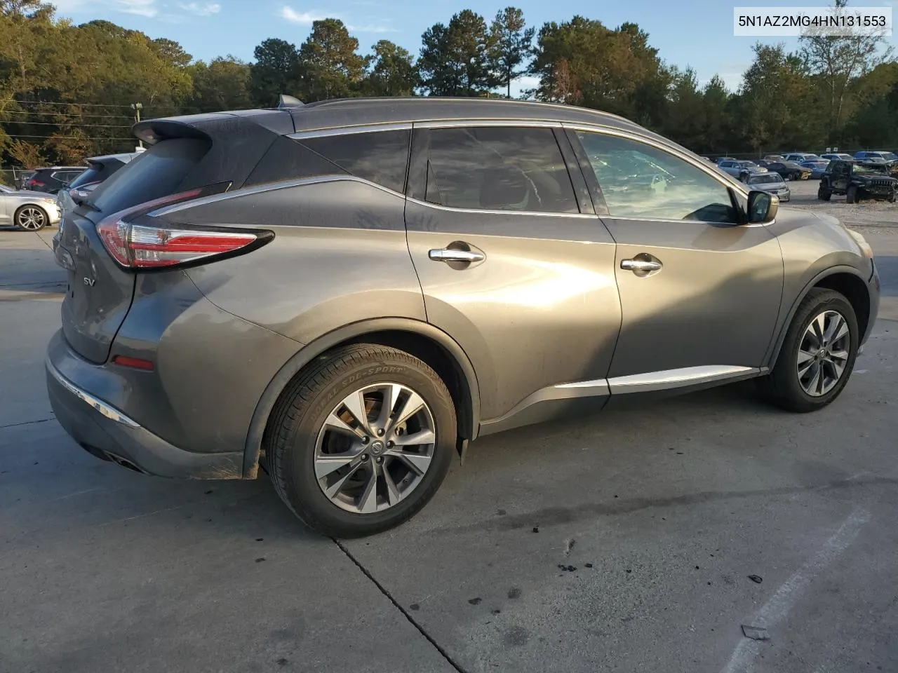 2017 Nissan Murano S VIN: 5N1AZ2MG4HN131553 Lot: 78595224