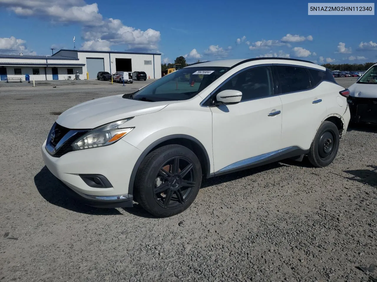 2017 Nissan Murano S VIN: 5N1AZ2MG2HN112340 Lot: 78626904