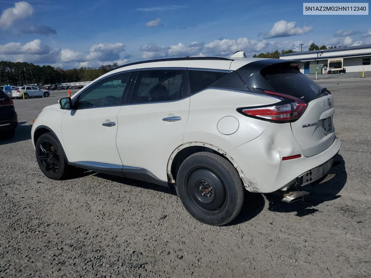 2017 Nissan Murano S VIN: 5N1AZ2MG2HN112340 Lot: 78626904