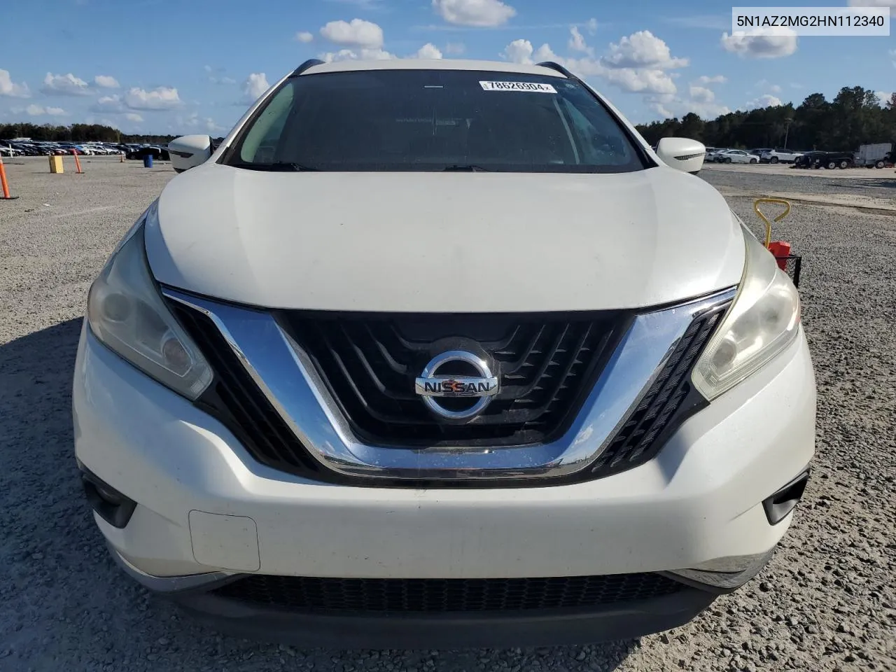 2017 Nissan Murano S VIN: 5N1AZ2MG2HN112340 Lot: 78626904