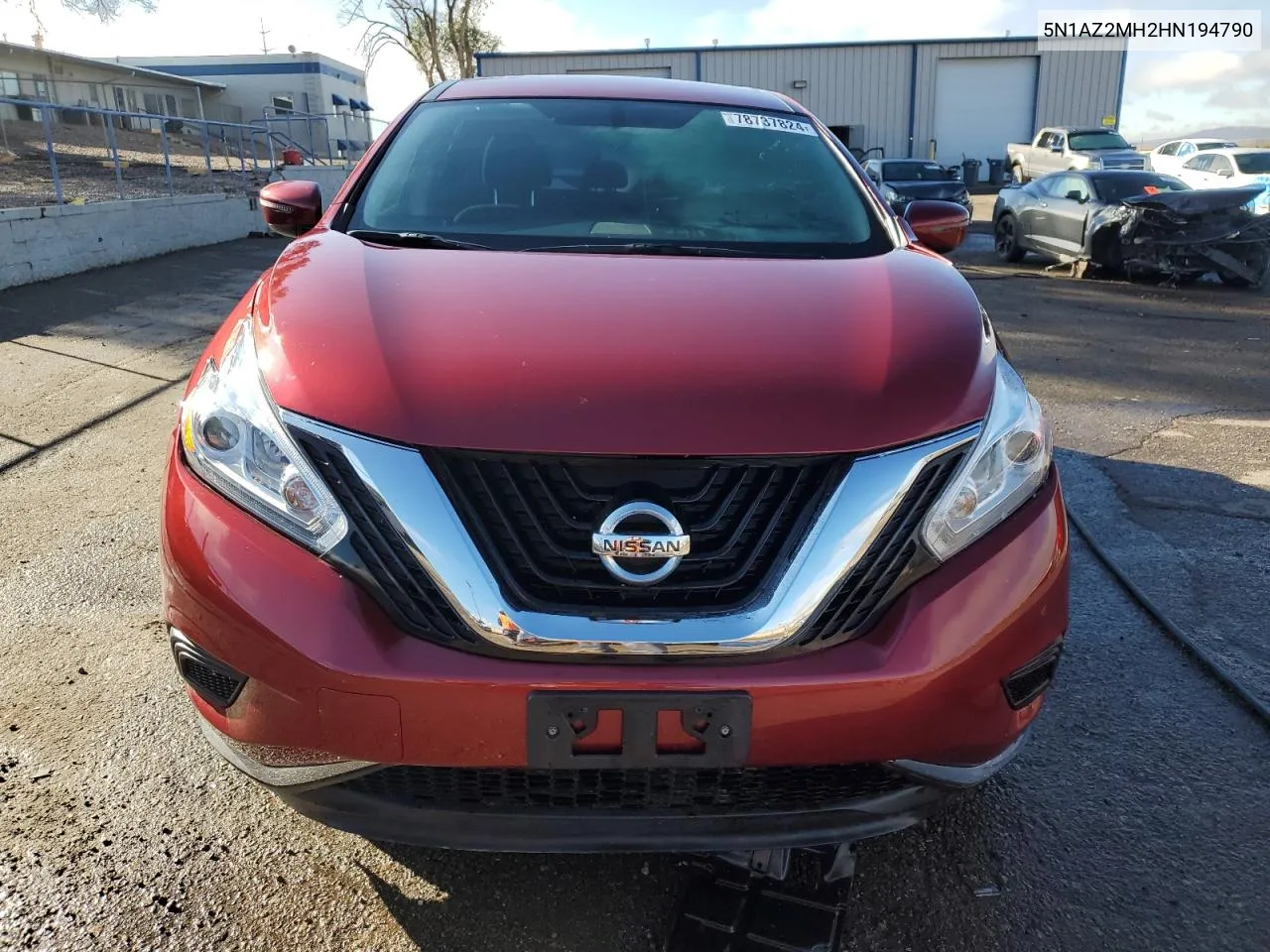 2017 Nissan Murano S VIN: 5N1AZ2MH2HN194790 Lot: 78737824