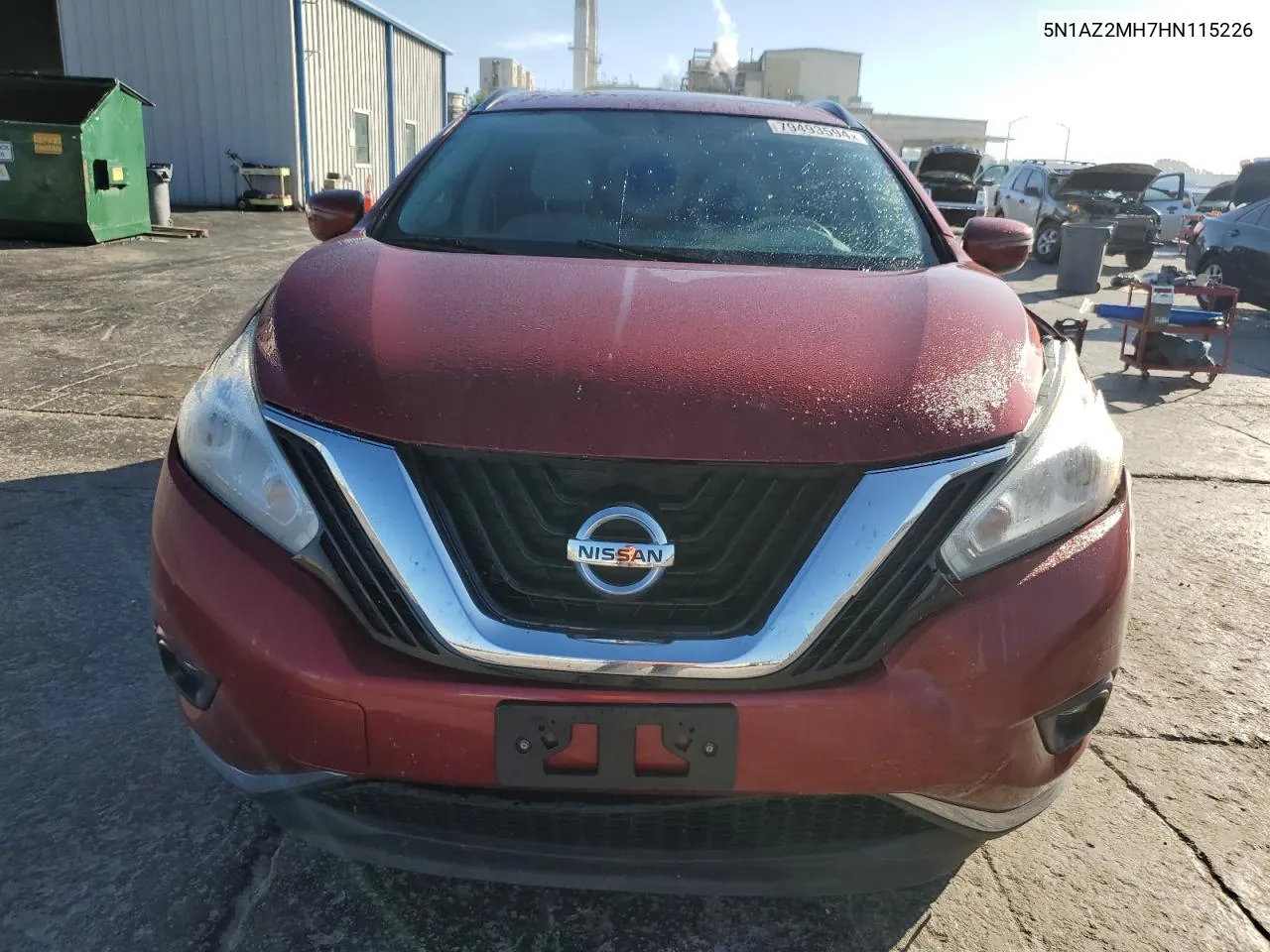 2017 Nissan Murano S VIN: 5N1AZ2MH7HN115226 Lot: 79493594