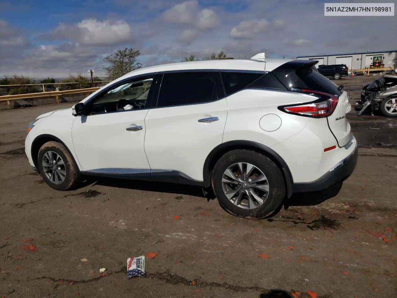 2017 Nissan Murano S VIN: 5N1AZ2MH7HN198981 Lot: 79564084