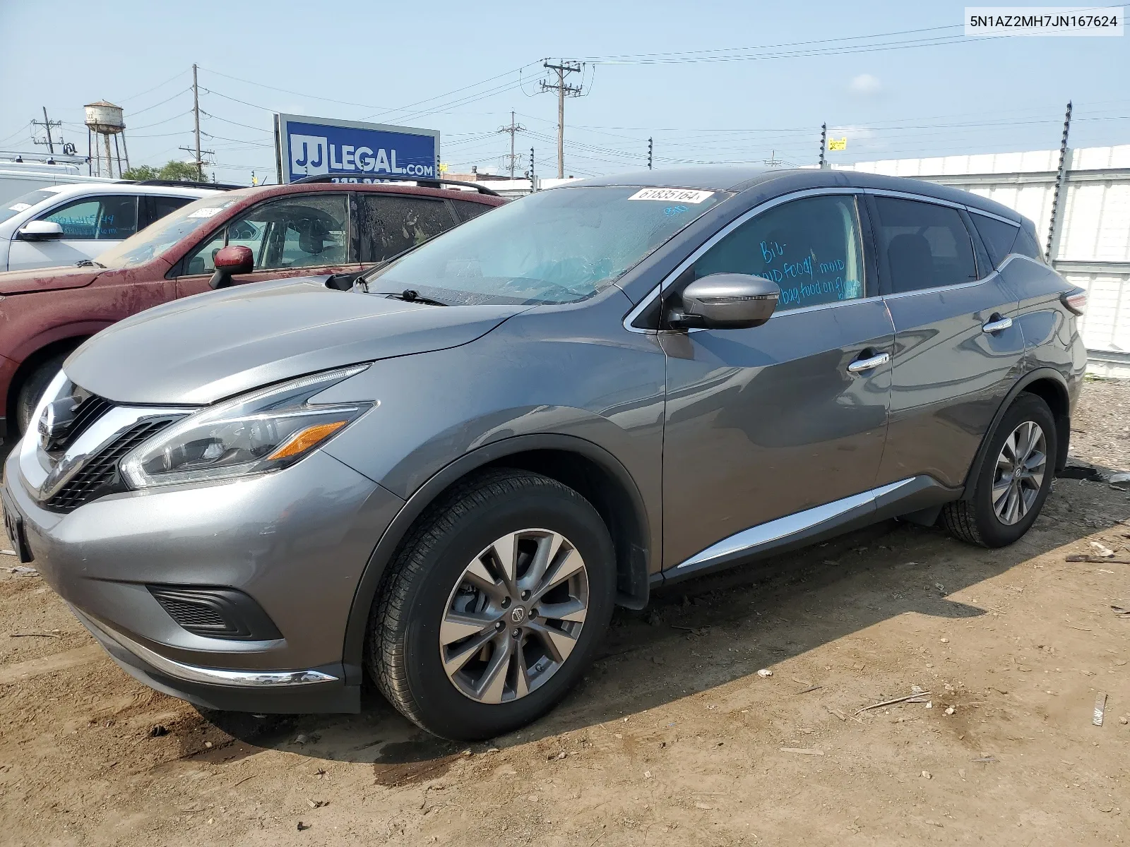 2018 Nissan Murano S VIN: 5N1AZ2MH7JN167624 Lot: 61835164