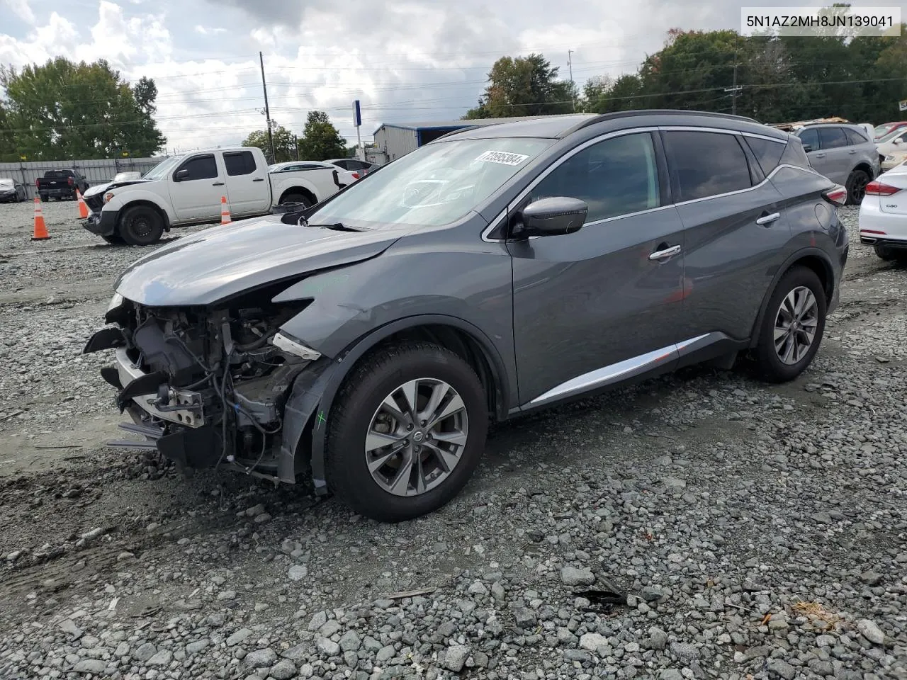 2018 Nissan Murano S VIN: 5N1AZ2MH8JN139041 Lot: 72595384