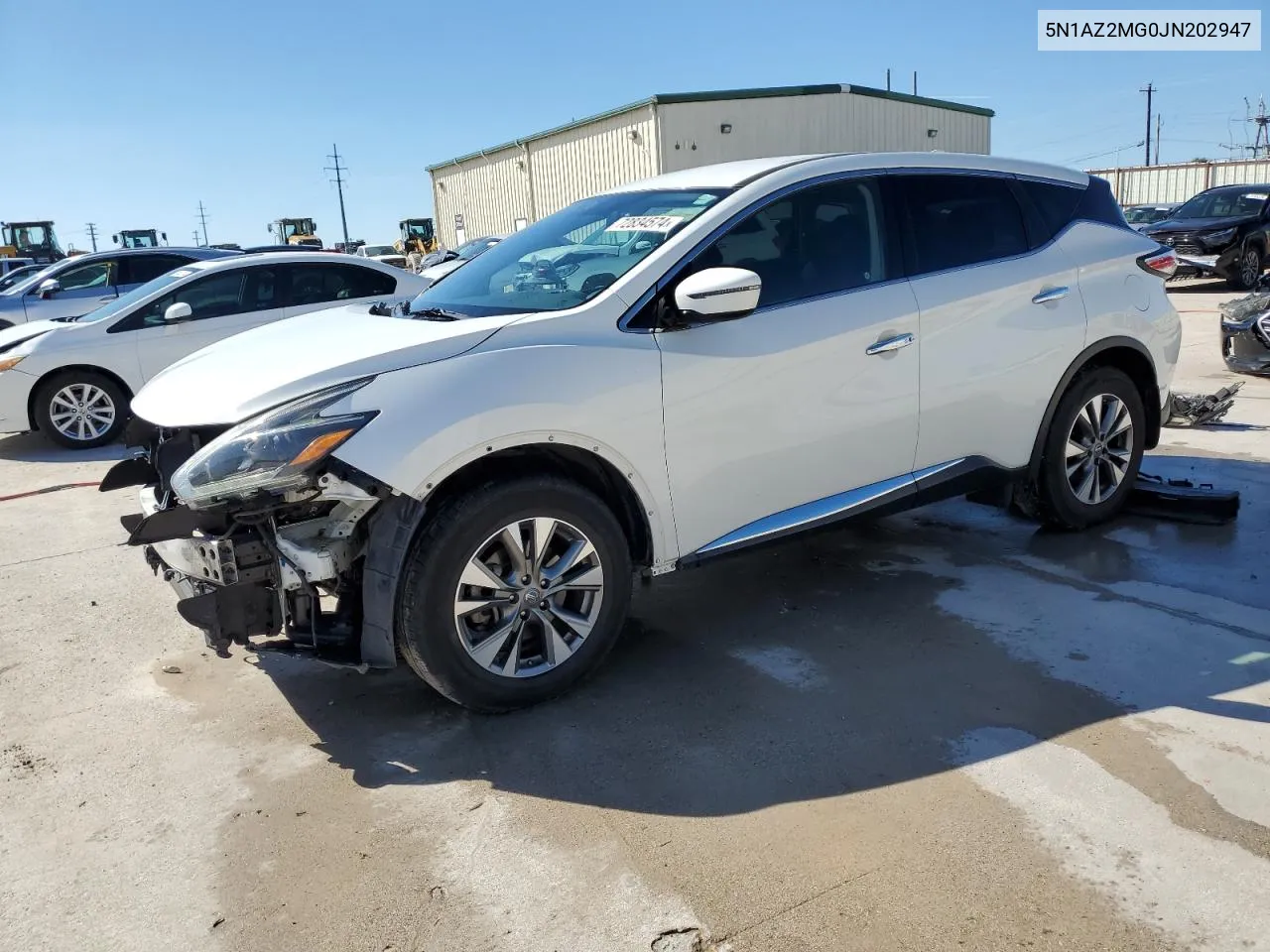 2018 Nissan Murano S VIN: 5N1AZ2MG0JN202947 Lot: 72834574