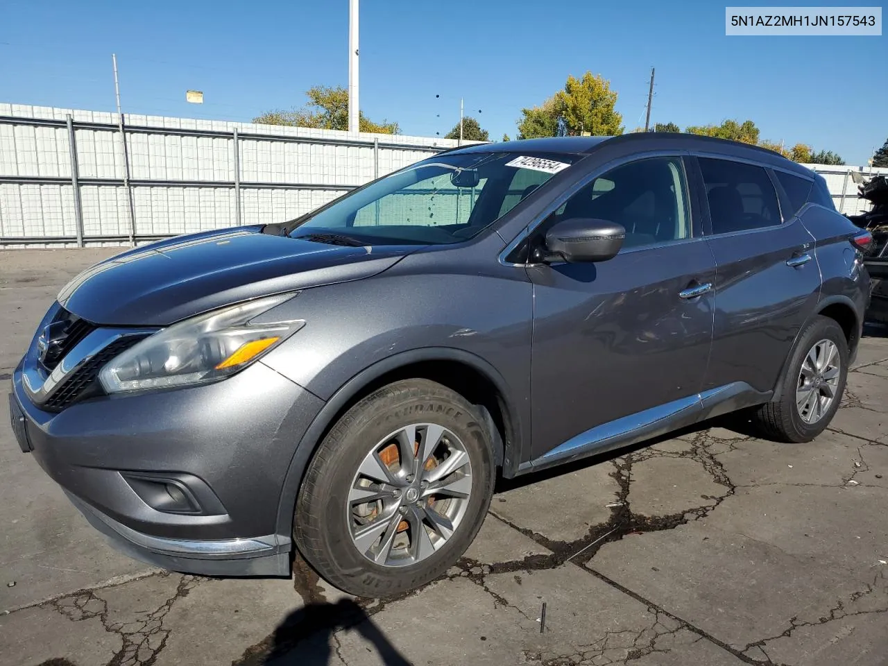 2018 Nissan Murano S VIN: 5N1AZ2MH1JN157543 Lot: 74296554