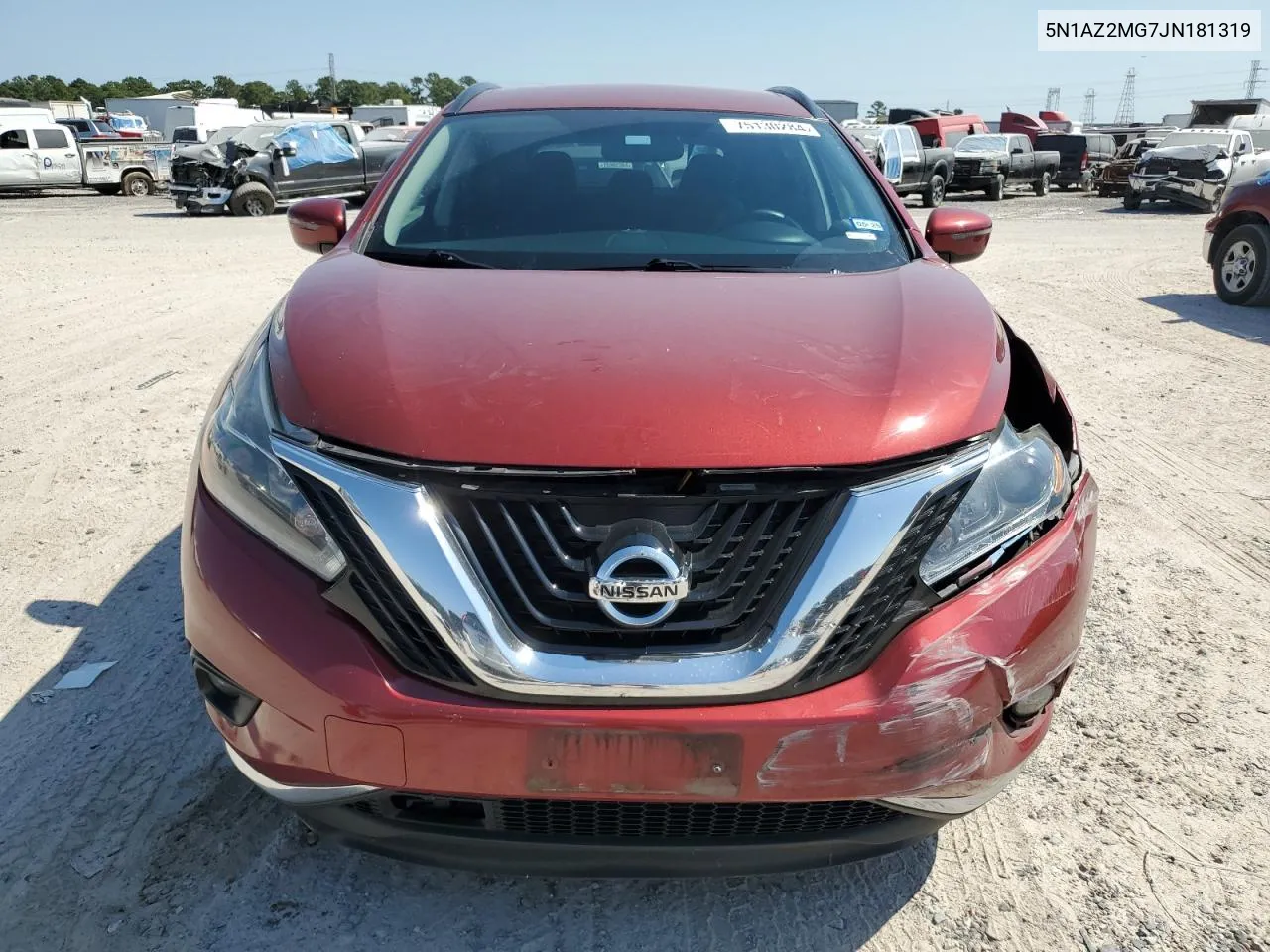 2018 Nissan Murano S VIN: 5N1AZ2MG7JN181319 Lot: 75130284