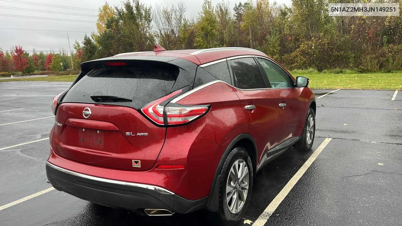 2018 Nissan Murano S VIN: 5N1AZ2MH3JN149251 Lot: 76848344