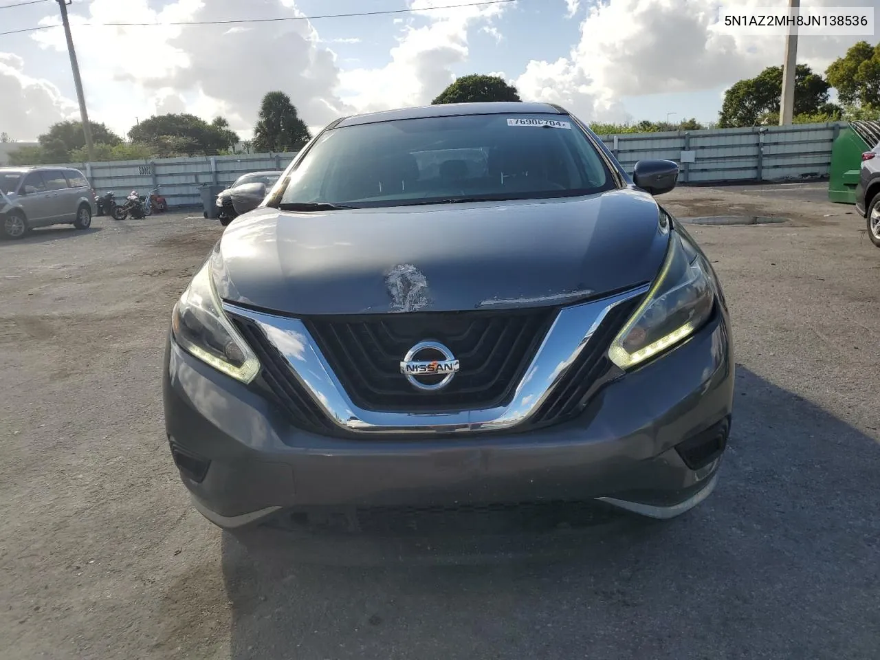 5N1AZ2MH8JN138536 2018 Nissan Murano S