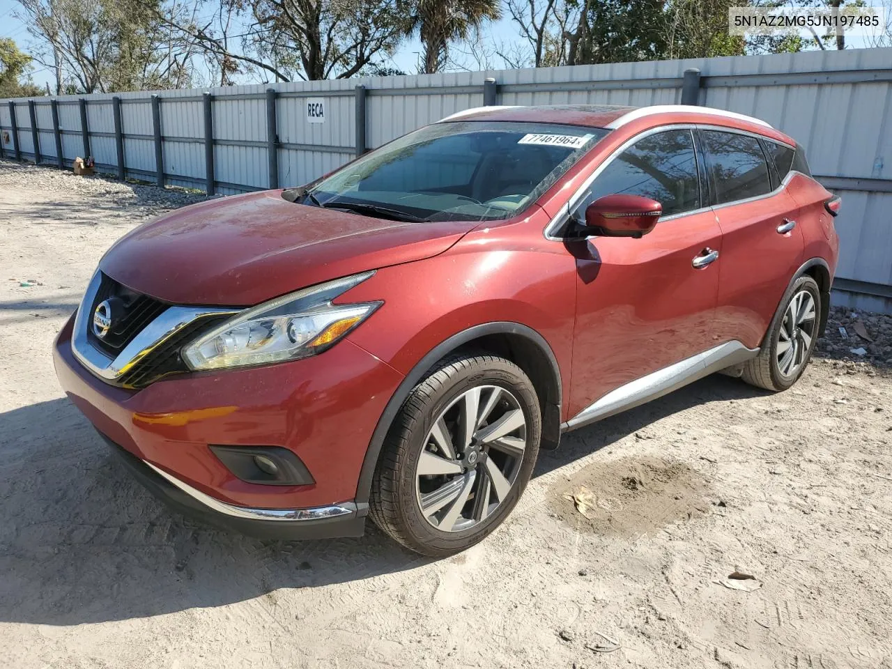 2018 Nissan Murano S VIN: 5N1AZ2MG5JN197485 Lot: 77461964