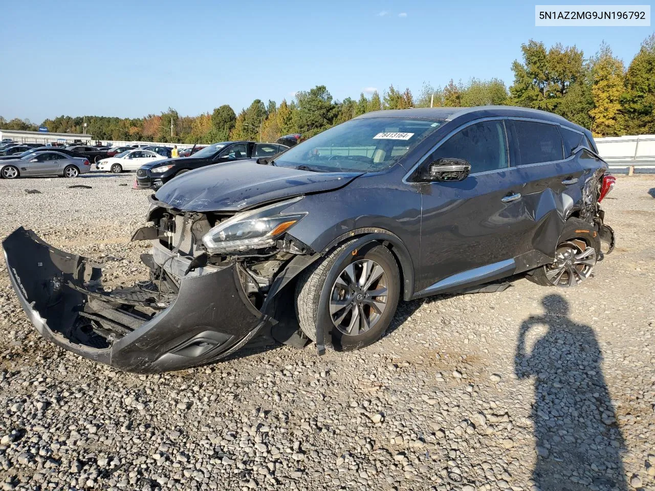 2018 Nissan Murano S VIN: 5N1AZ2MG9JN196792 Lot: 78413164