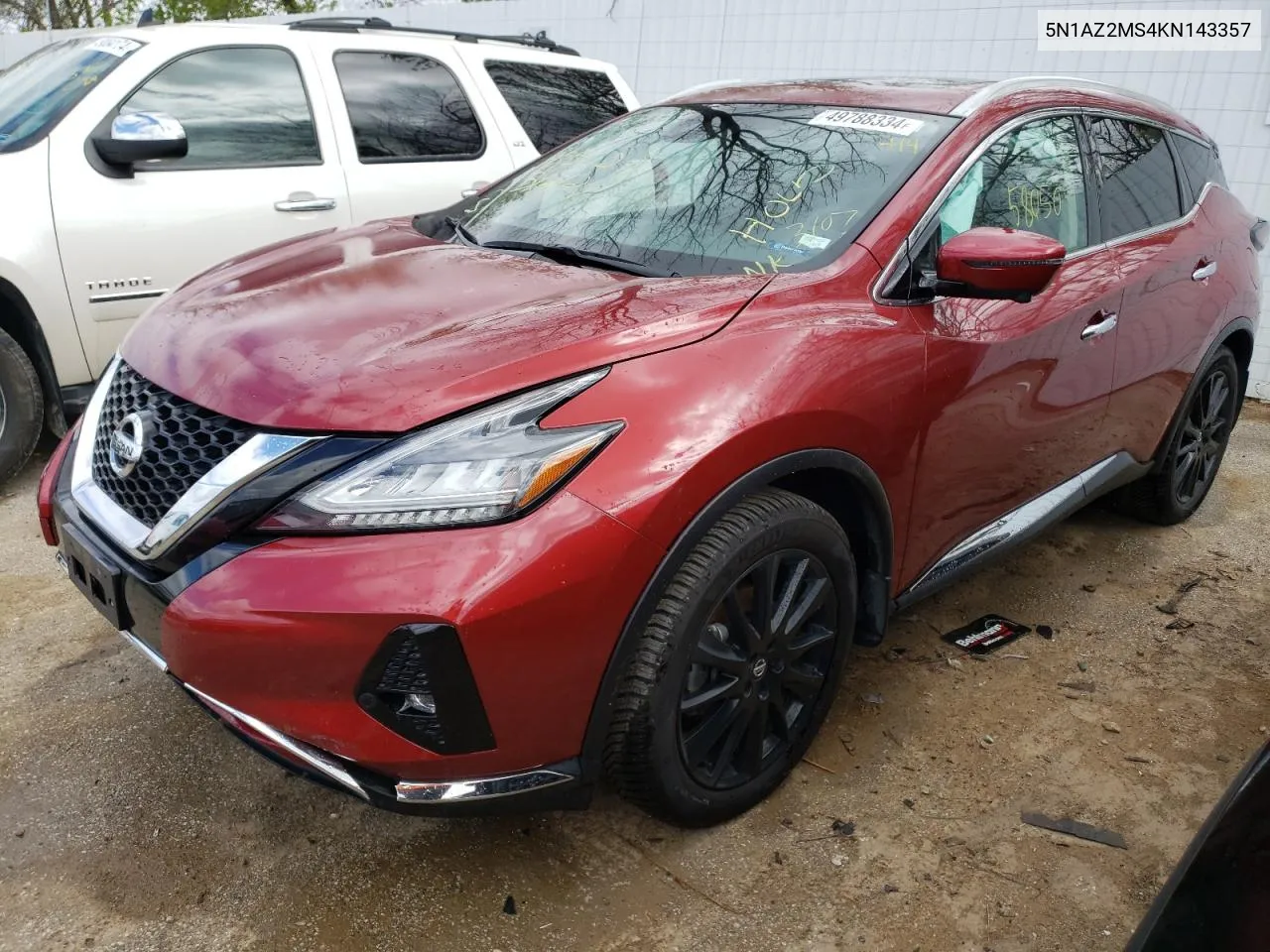 2019 Nissan Murano S VIN: 5N1AZ2MS4KN143357 Lot: 49788334