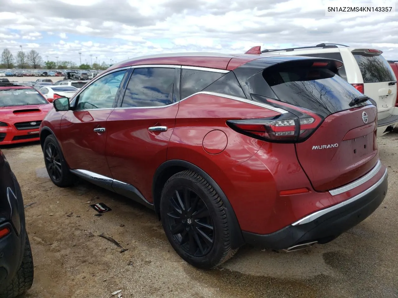 2019 Nissan Murano S VIN: 5N1AZ2MS4KN143357 Lot: 49788334