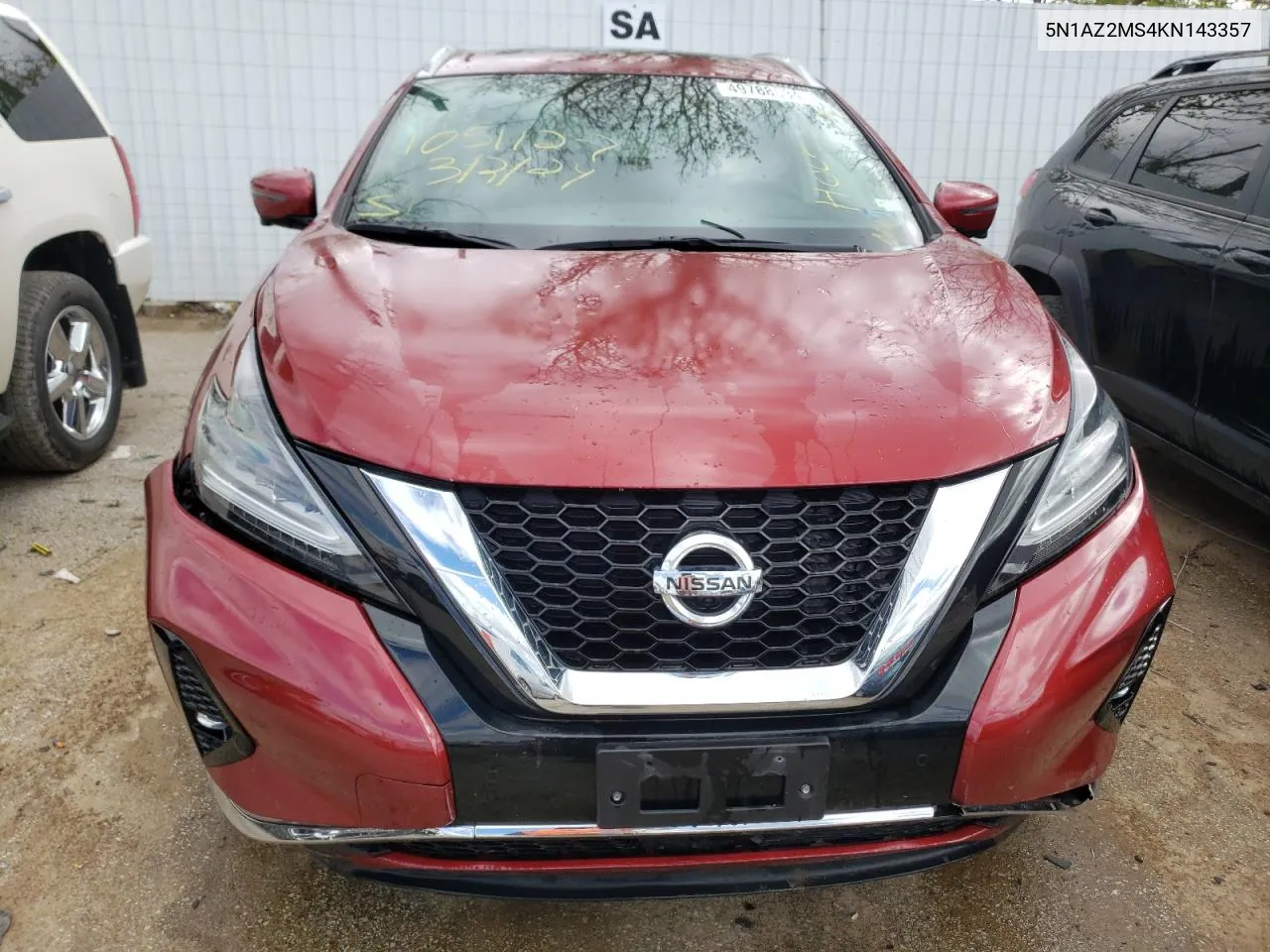 2019 Nissan Murano S VIN: 5N1AZ2MS4KN143357 Lot: 49788334