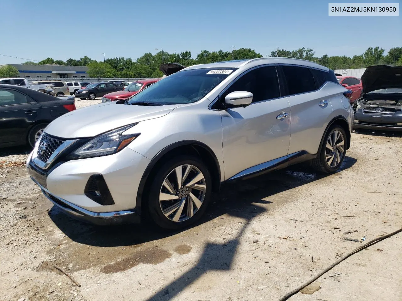 2019 Nissan Murano S VIN: 5N1AZ2MJ5KN130950 Lot: 58287394