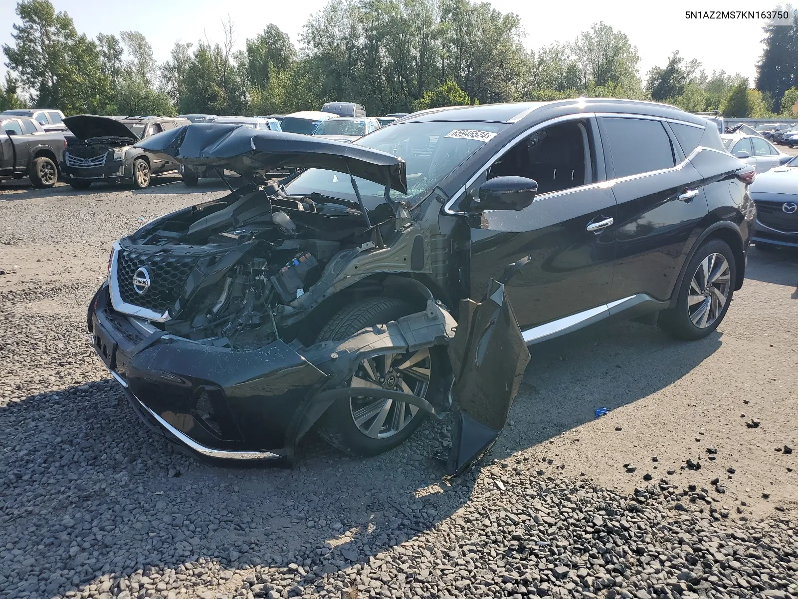 2019 Nissan Murano S VIN: 5N1AZ2MS7KN163750 Lot: 65945524