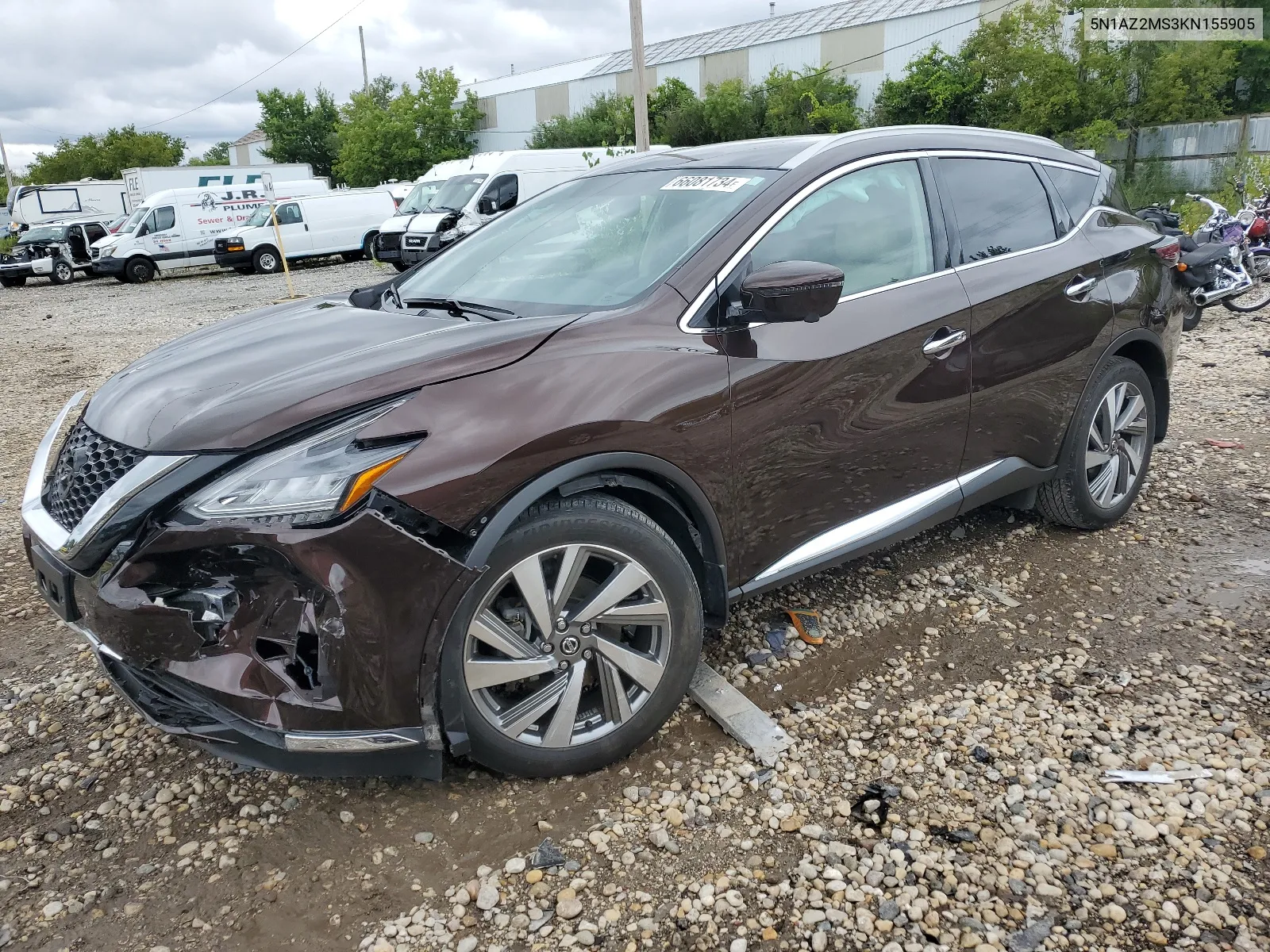 2019 Nissan Murano S VIN: 5N1AZ2MS3KN155905 Lot: 66081734