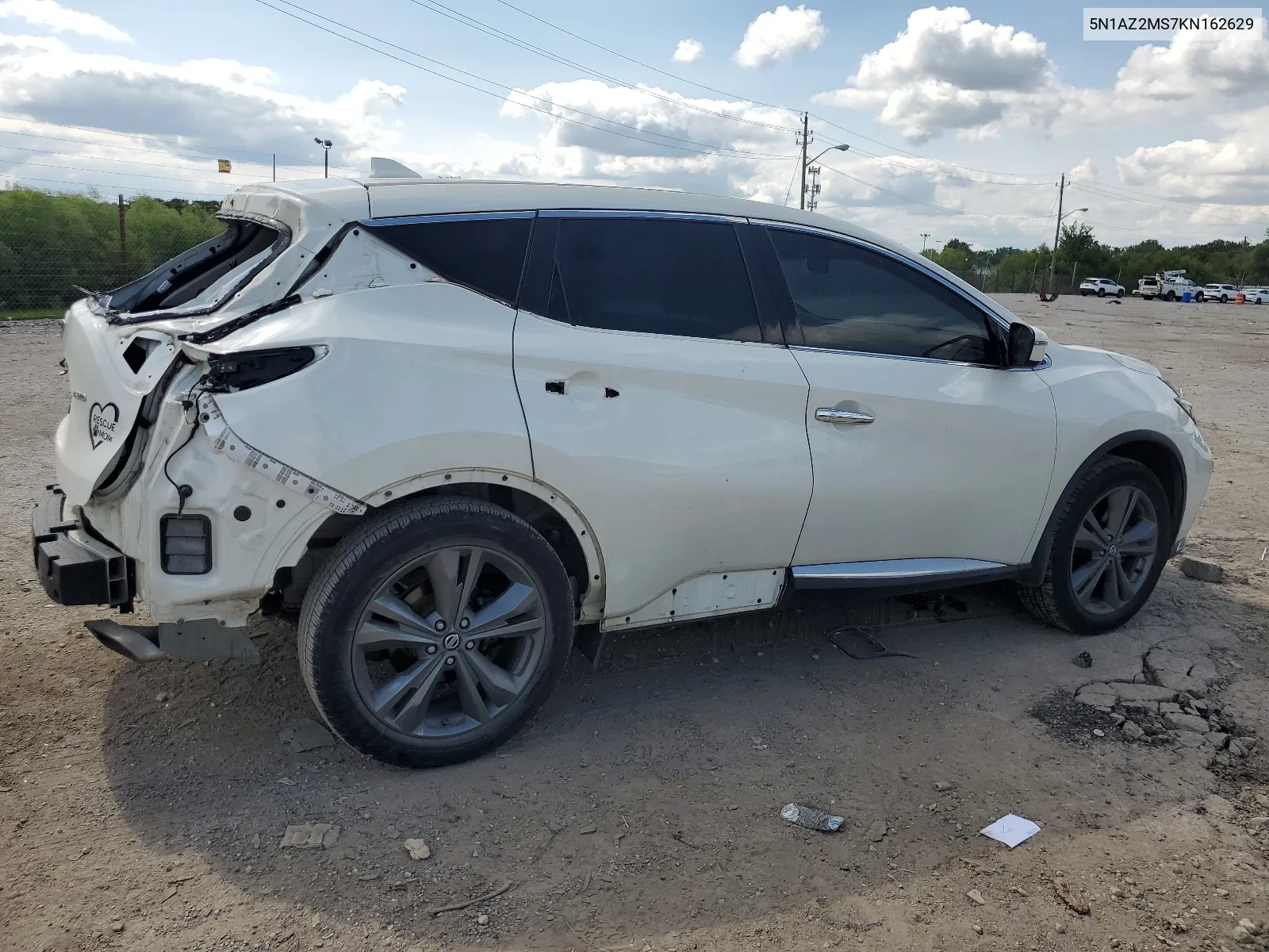 2019 Nissan Murano S VIN: 5N1AZ2MS7KN162629 Lot: 66411524