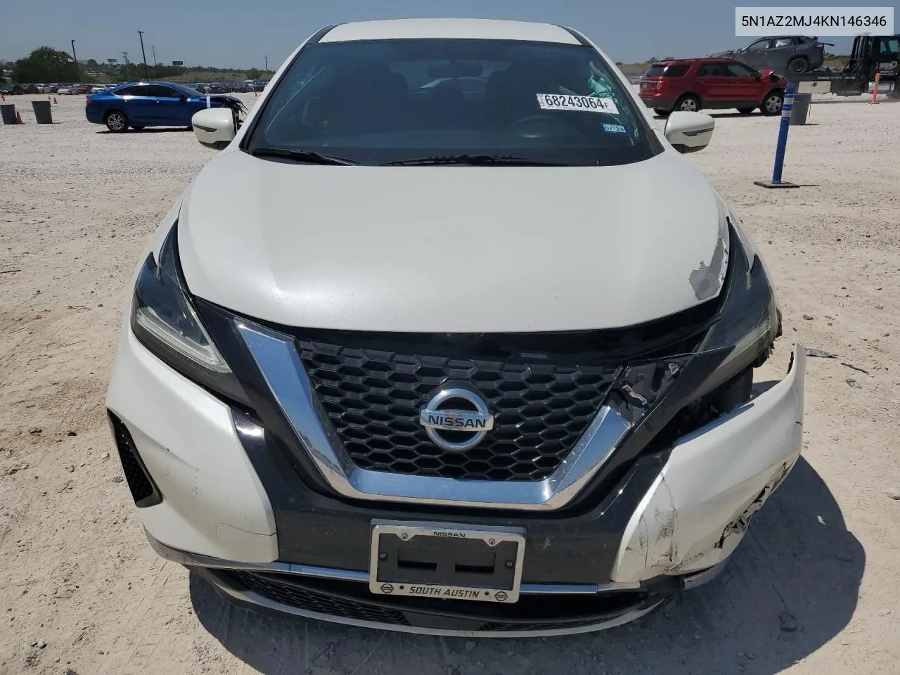 2019 Nissan Murano S VIN: 5N1AZ2MJ4KN146346 Lot: 68243064