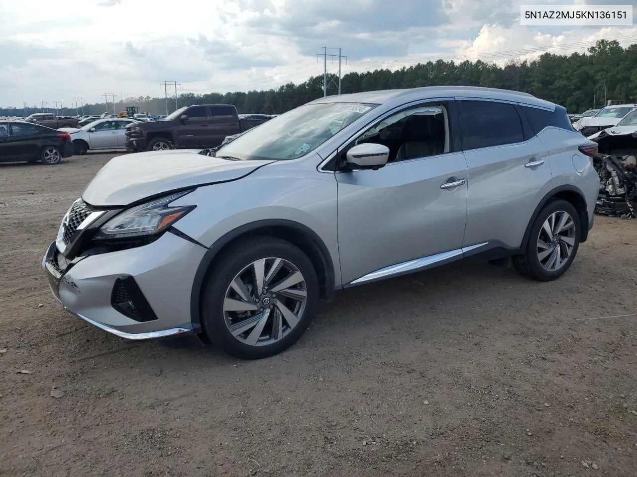 2019 Nissan Murano S VIN: 5N1AZ2MJ5KN136151 Lot: 69079524