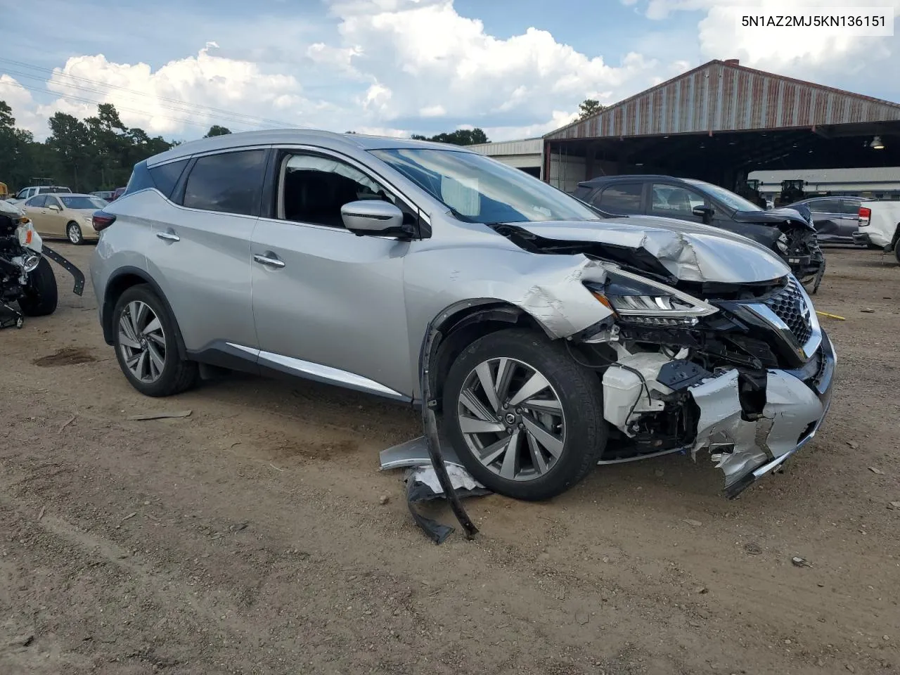 2019 Nissan Murano S VIN: 5N1AZ2MJ5KN136151 Lot: 69079524