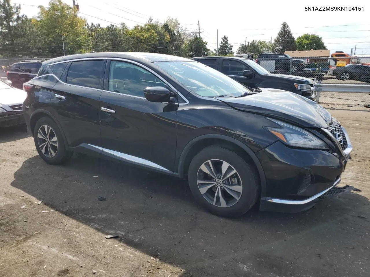 2019 Nissan Murano S VIN: 5N1AZ2MS9KN104151 Lot: 70913724