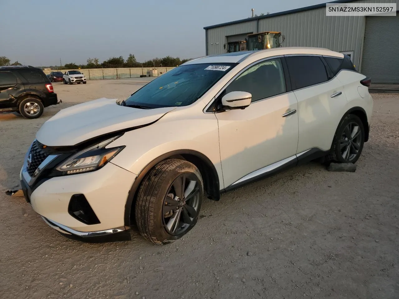 2019 Nissan Murano S VIN: 5N1AZ2MS3KN152597 Lot: 71098724