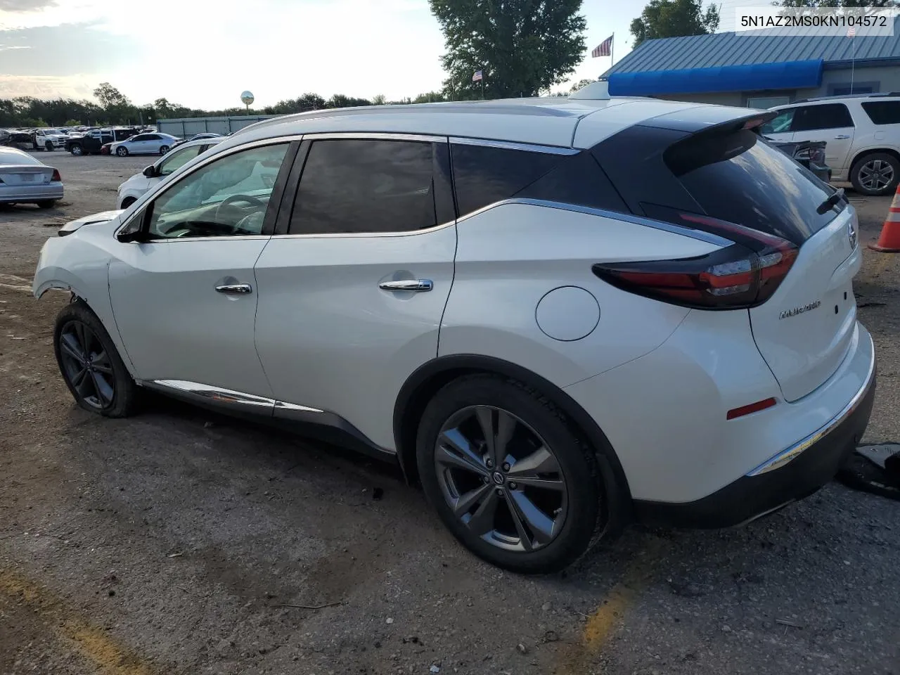 5N1AZ2MS0KN104572 2019 Nissan Murano S