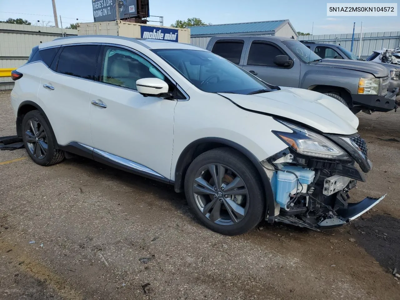 2019 Nissan Murano S VIN: 5N1AZ2MS0KN104572 Lot: 71965594