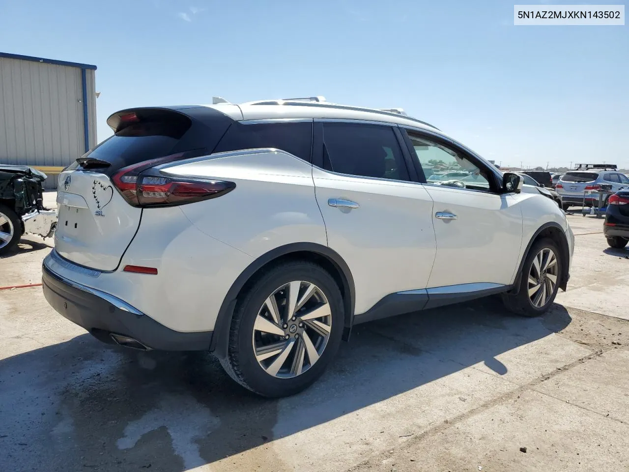 2019 Nissan Murano S VIN: 5N1AZ2MJXKN143502 Lot: 72633464