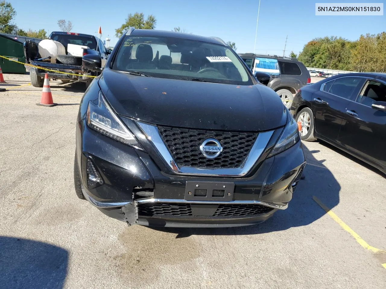 2019 Nissan Murano S VIN: 5N1AZ2MS0KN151830 Lot: 74202174