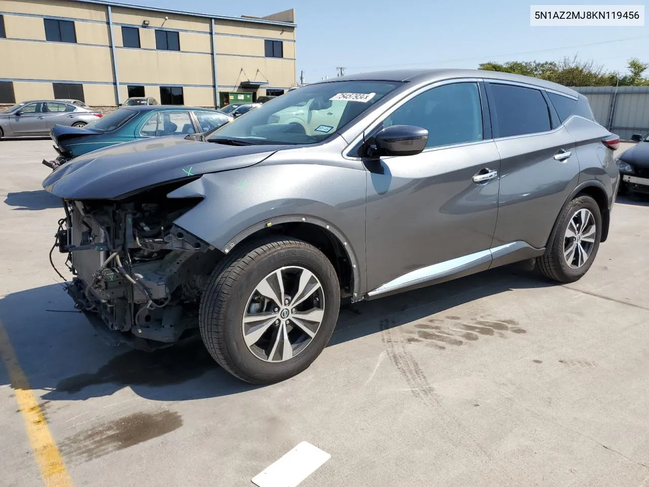 5N1AZ2MJ8KN119456 2019 Nissan Murano S