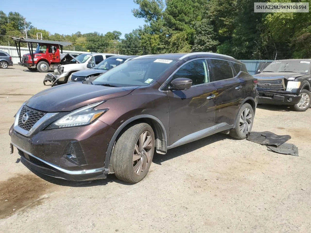 2019 Nissan Murano S VIN: 5N1AZ2MJ9KN108594 Lot: 75506534