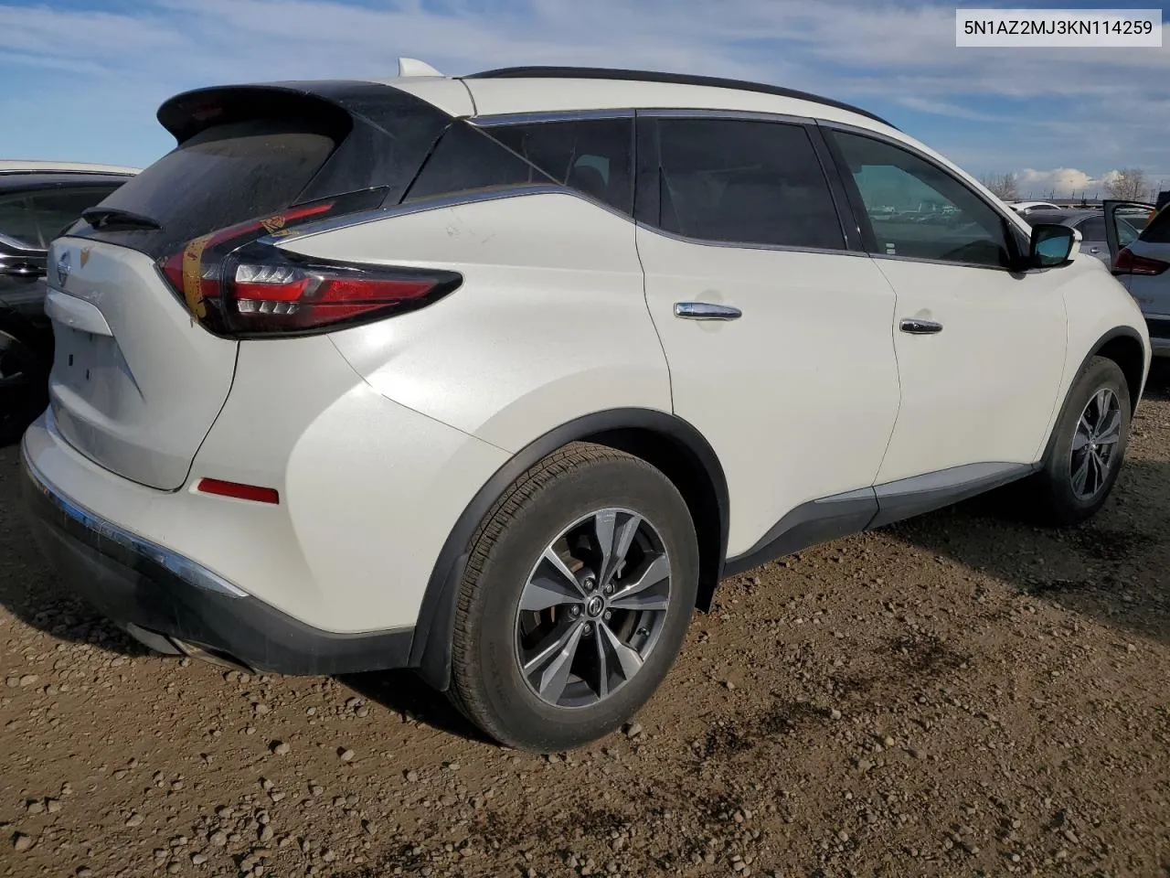 2019 Nissan Murano S VIN: 5N1AZ2MJ3KN114259 Lot: 76581584