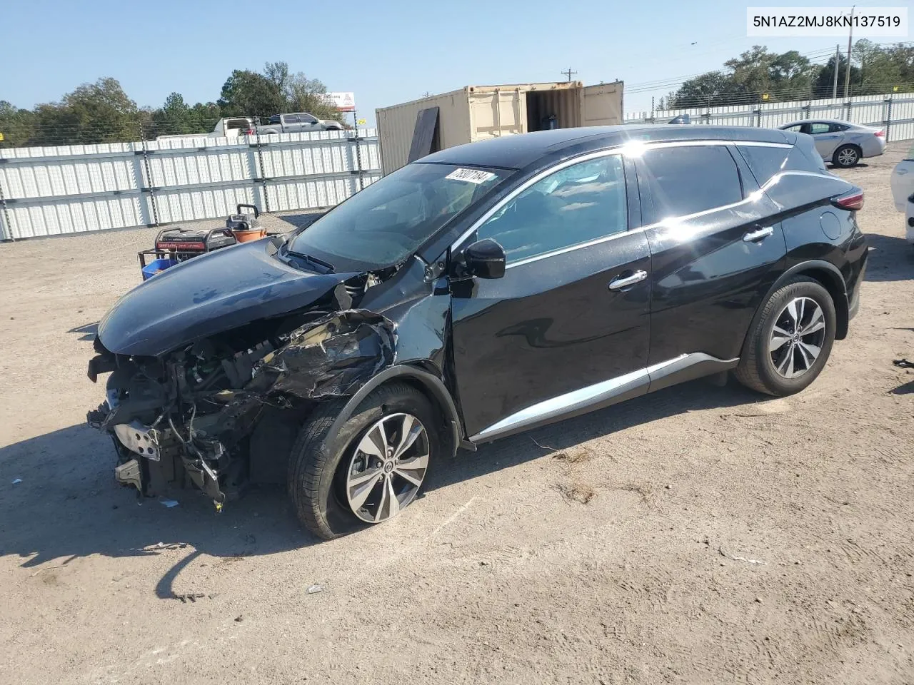 2019 Nissan Murano S VIN: 5N1AZ2MJ8KN137519 Lot: 78307184