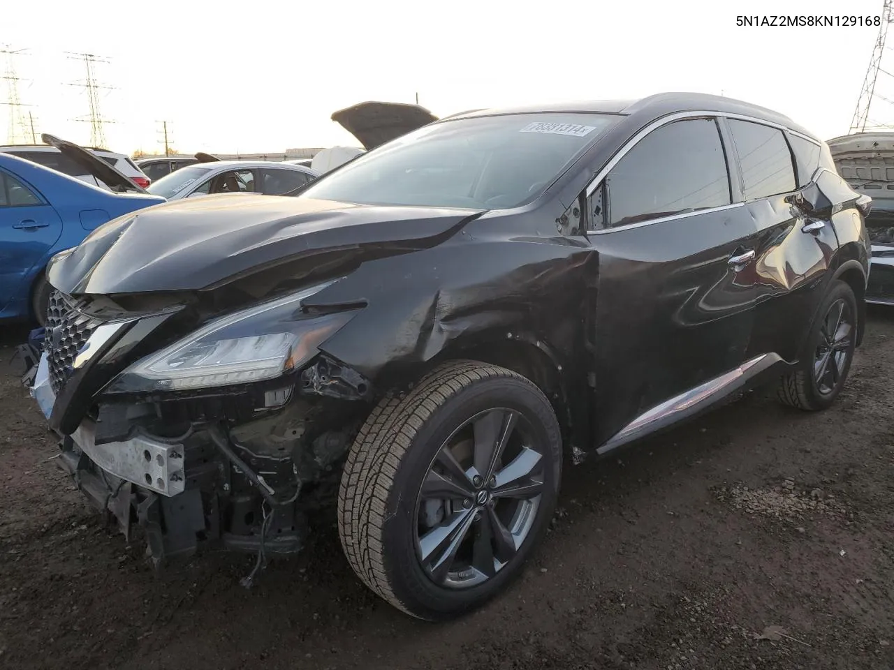 2019 Nissan Murano S VIN: 5N1AZ2MS8KN129168 Lot: 78331314