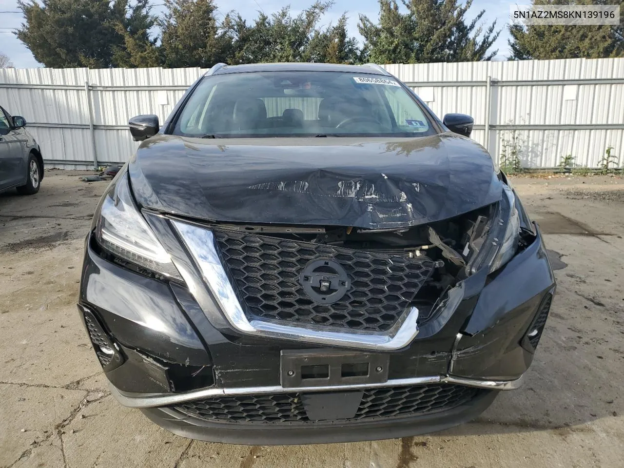 2019 Nissan Murano S VIN: 5N1AZ2MS8KN139196 Lot: 80658864