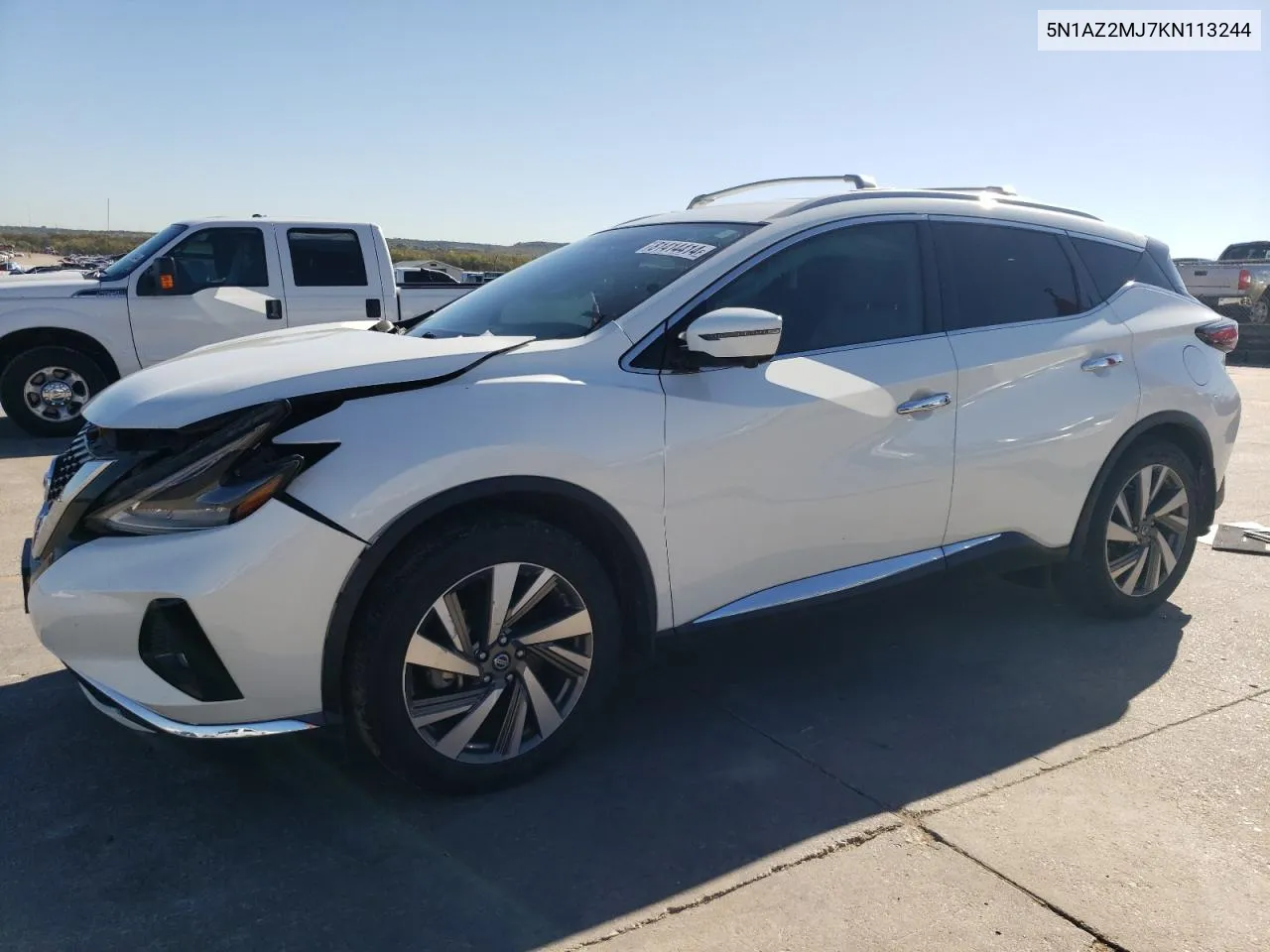 2019 Nissan Murano S VIN: 5N1AZ2MJ7KN113244 Lot: 81414414