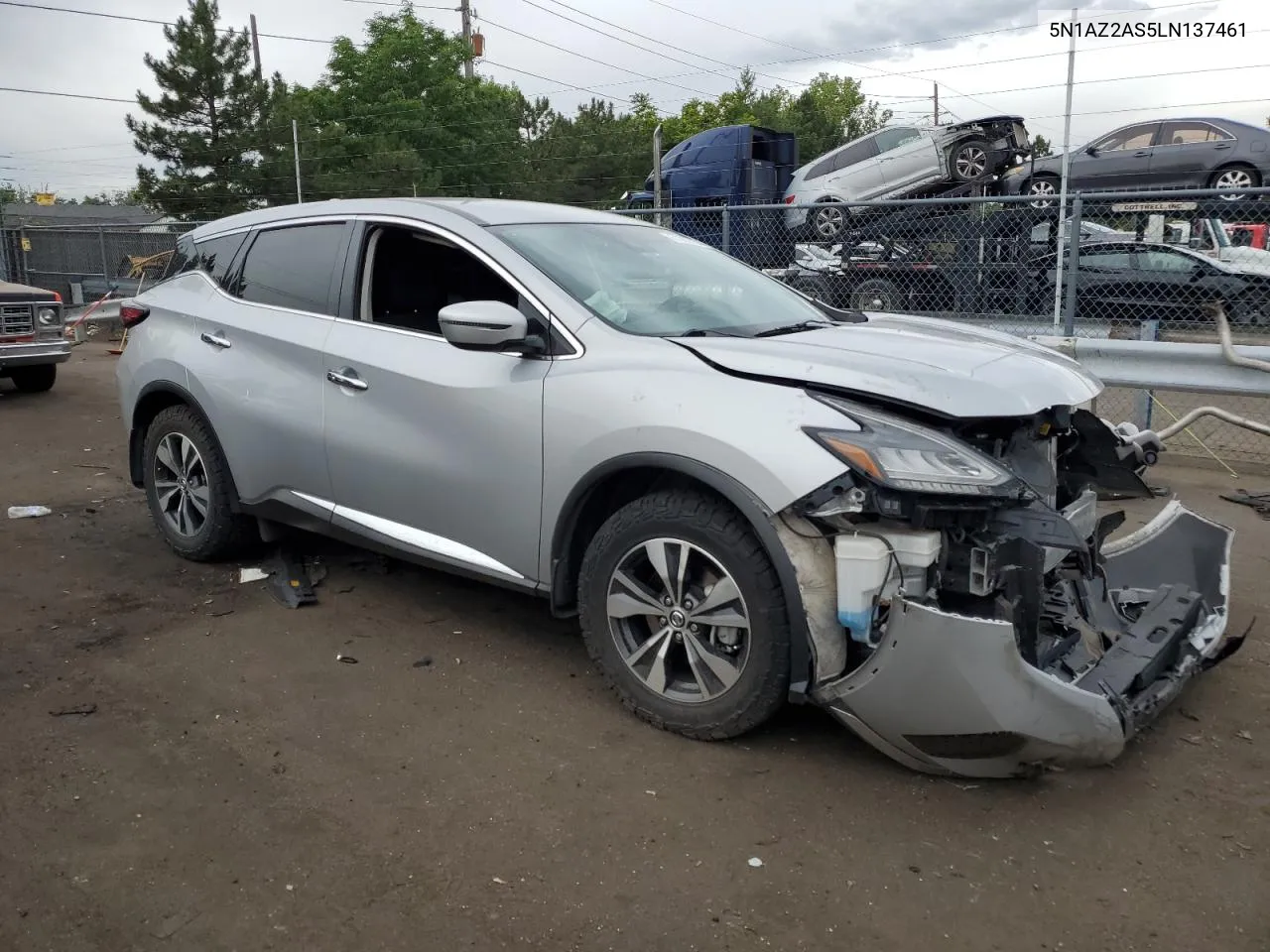 2020 Nissan Murano S VIN: 5N1AZ2AS5LN137461 Lot: 61283554